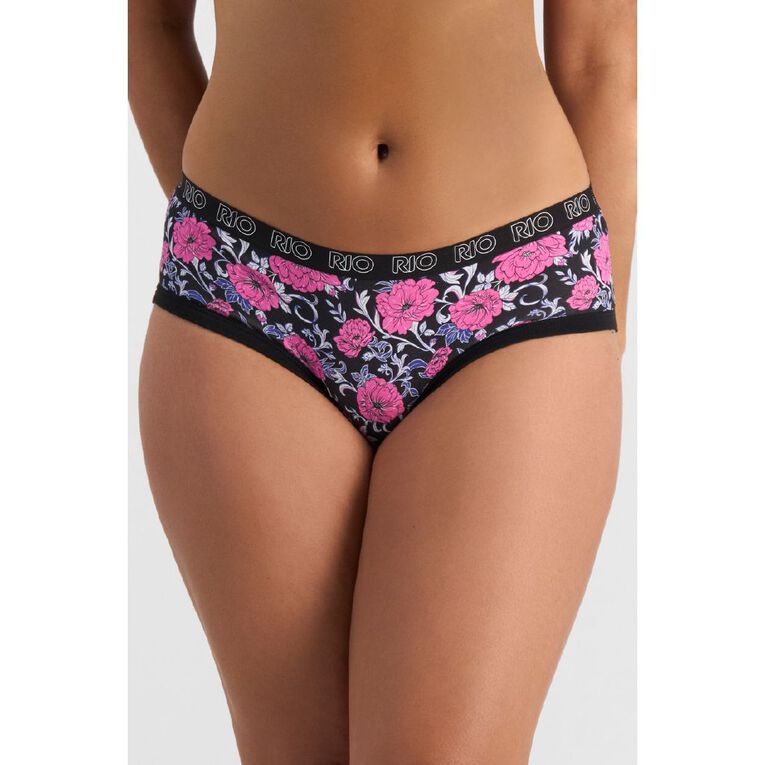 Rio Women's Boyleg Briefs 5 Pack, Navy, hi-res