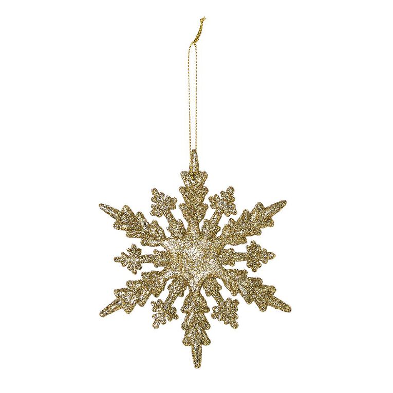 Wonderland Joyful Tidings Snowflake Christmas Decoration Assorted 3 Pack, , hi-res