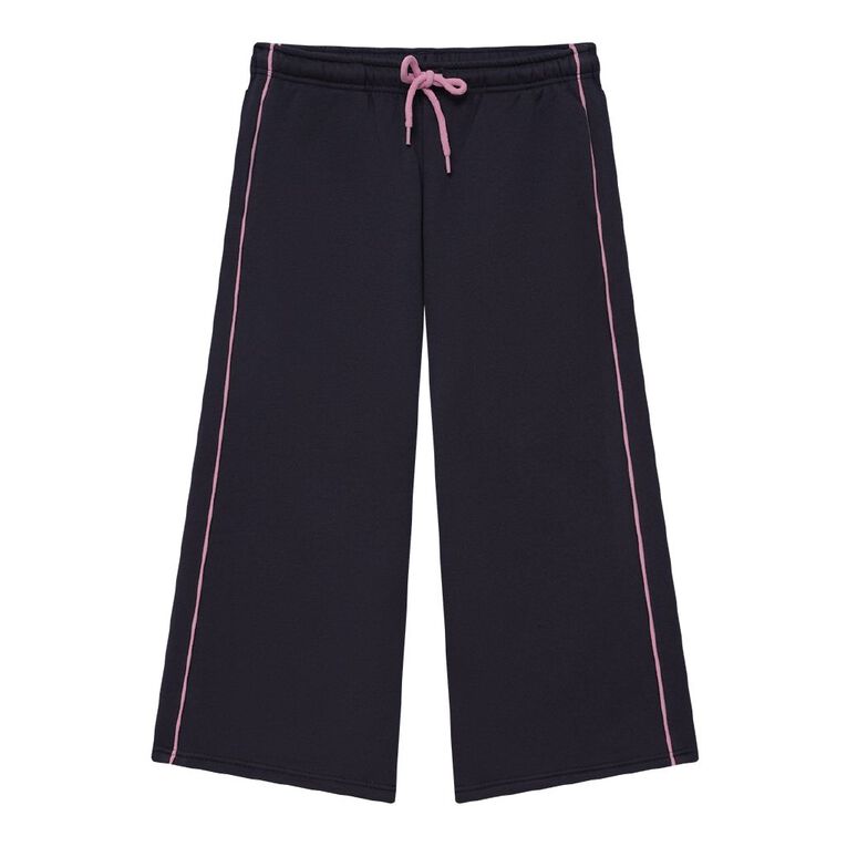 Young Original Piping Wide Leg Trackpants, Grey Dark, hi-res