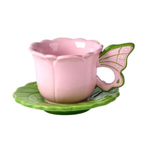 Living & Co Fairy Cup And Saucer Set Pink
