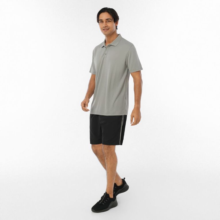 Active Intent Men's Cooldry Polo, Grey, hi-res