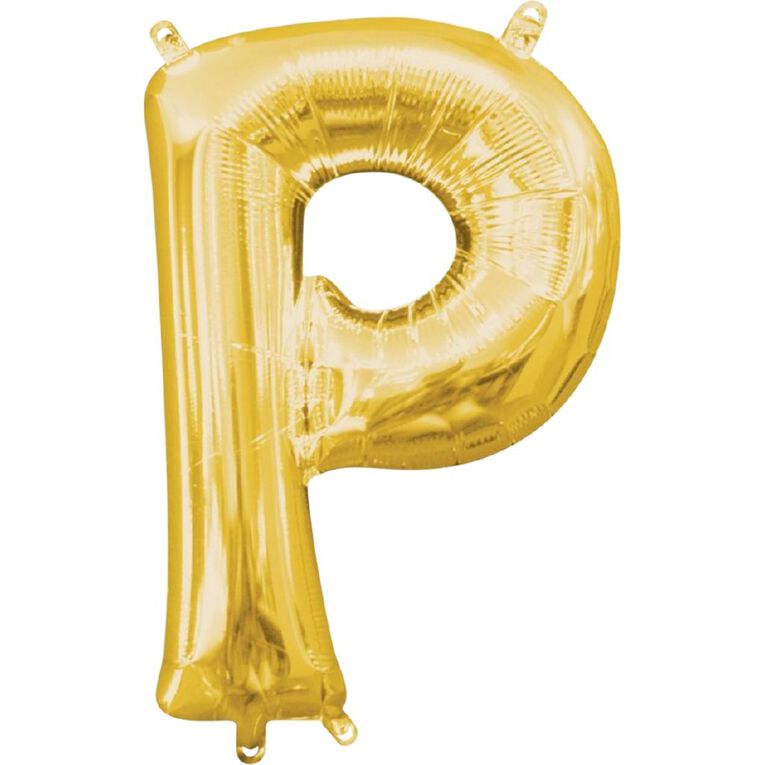 Anagram Small-Size Air Letter P Gold, , hi-res