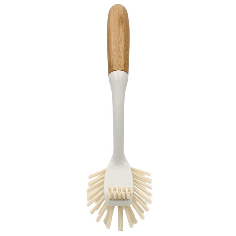 Living & Co Bamboo Handle Dishbrush with Scrubber, , hi-res