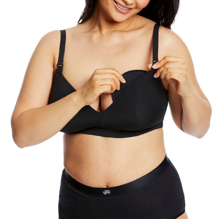 Love Luna Maternity Removeable Pad Bra, Black, hi-res