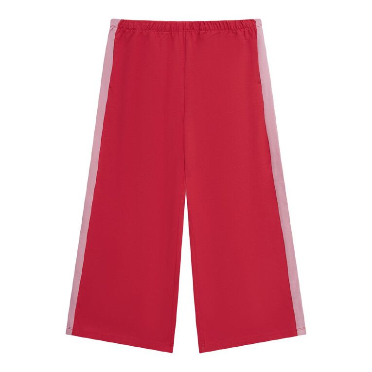 Young Original Wide Leg Side Stripe Pants, Red Mid, hi-res