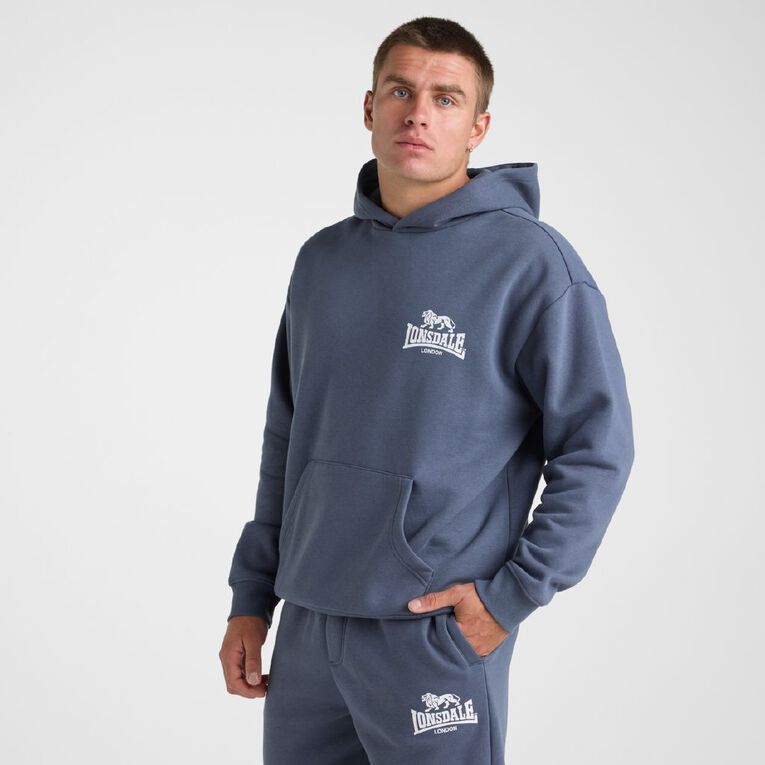 Lonsdale Men's Sport Hoodie, Blue, hi-res