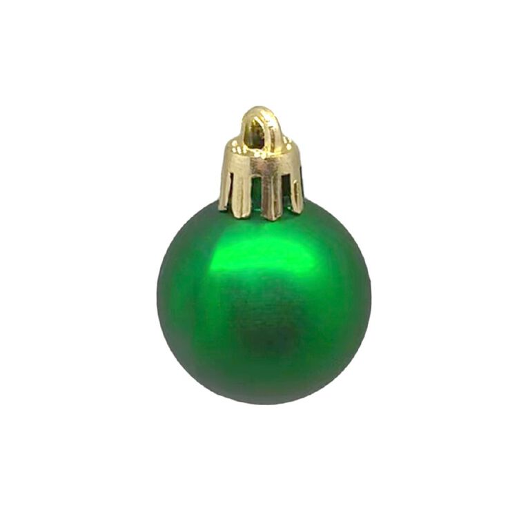 Wonderland Christmas Baubles 3cm Gold/Red/Green 20 Pack, , hi-res