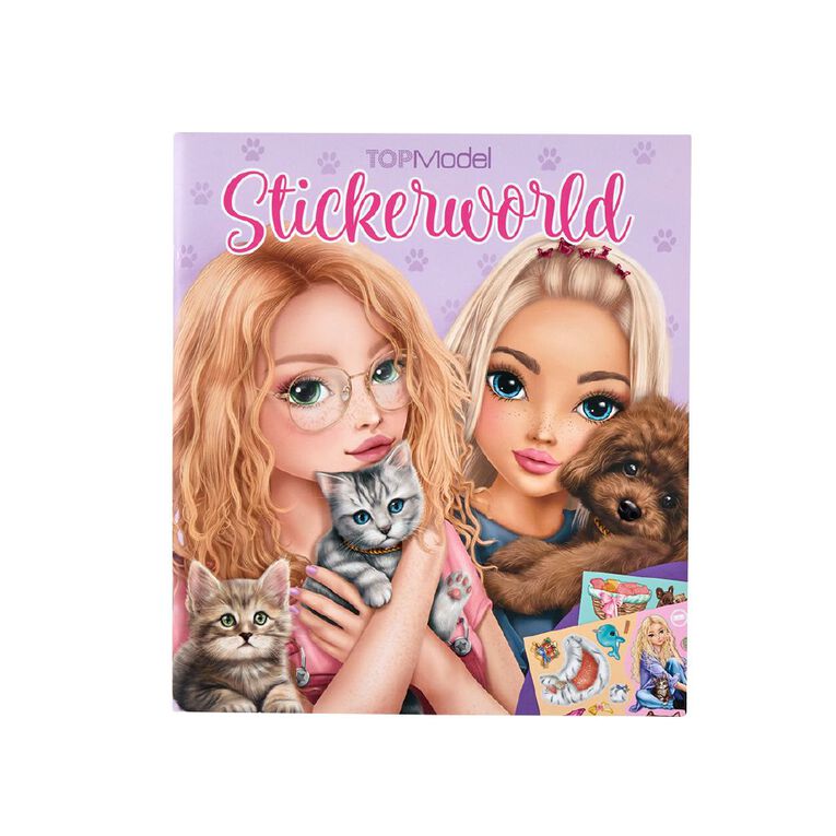 Artwrap Top Model Sticker World Kitty and Doggy Multi-Coloured, , hi-res