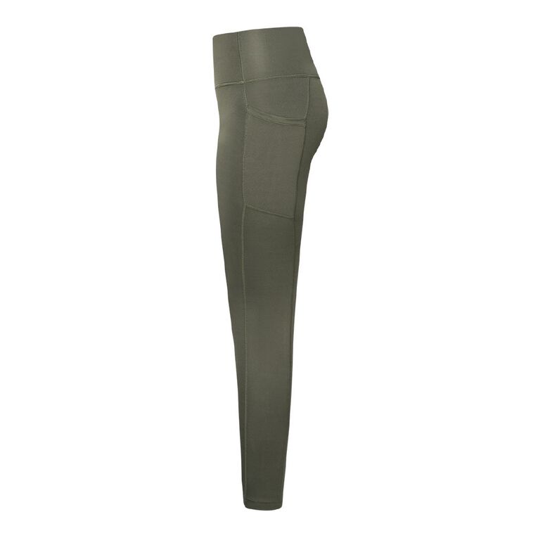 Active Intent Women's Soft Side Pocket Leggings, Green Mid, hi-res