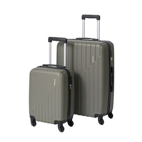 Living & Co Hard Textured Suitcases 2 Piece Set Khaki