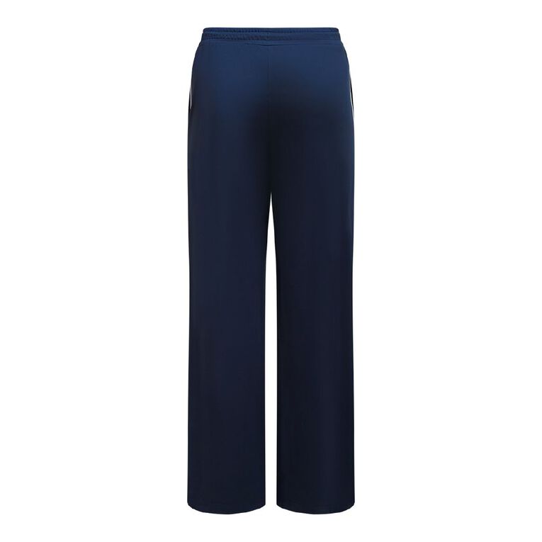 H&H Women's Sporty Stripe Wide Leg Pants, Navy, hi-res
