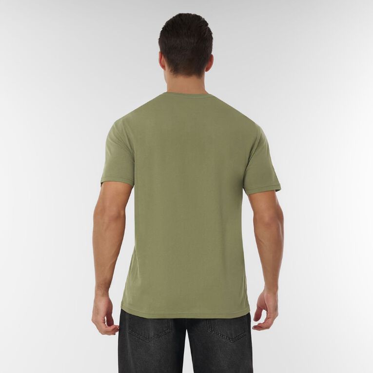 H&H Men's Regular Fit Plain Tee, Green Mid DeepLichen, hi-res