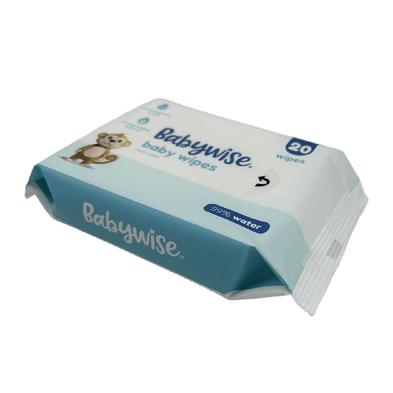 Babywise Wipes 99% Water Fragrance Free 4 x 20 Pack, , hi-res