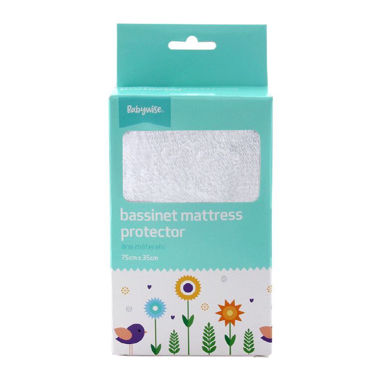 Babywise Bassinet Protector Mattress White, , hi-res