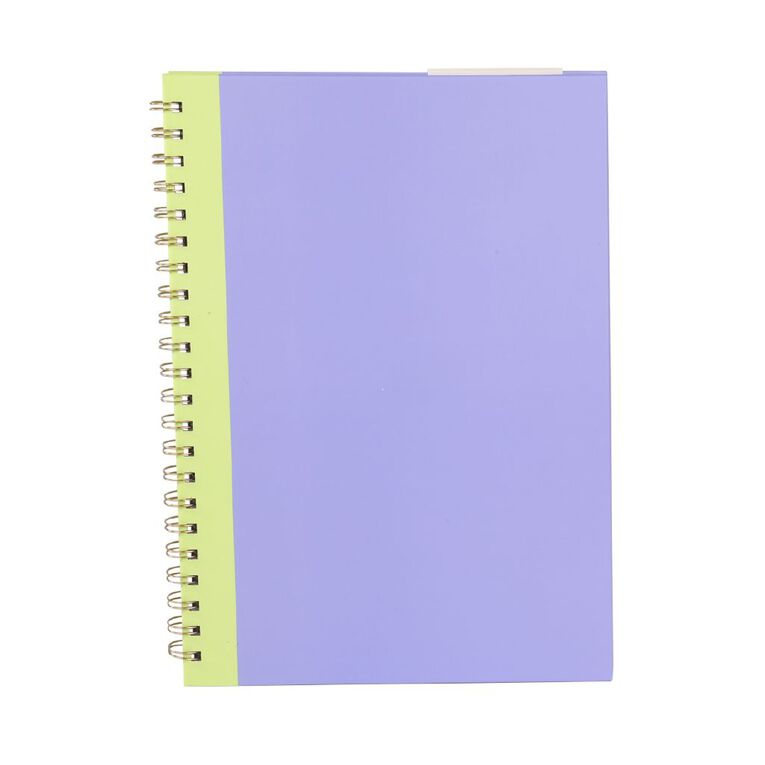 Uniti Stationery Brights Purple A4 Spiral Notebook, , hi-res