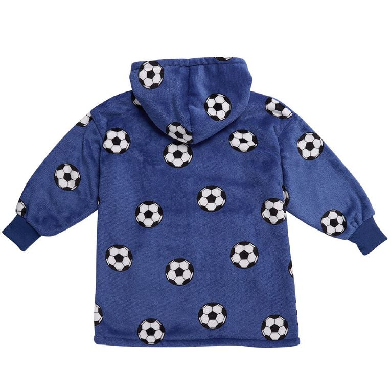 H&H Boys' Plush Coral Fleece Hoodie, Blue Mid, hi-res