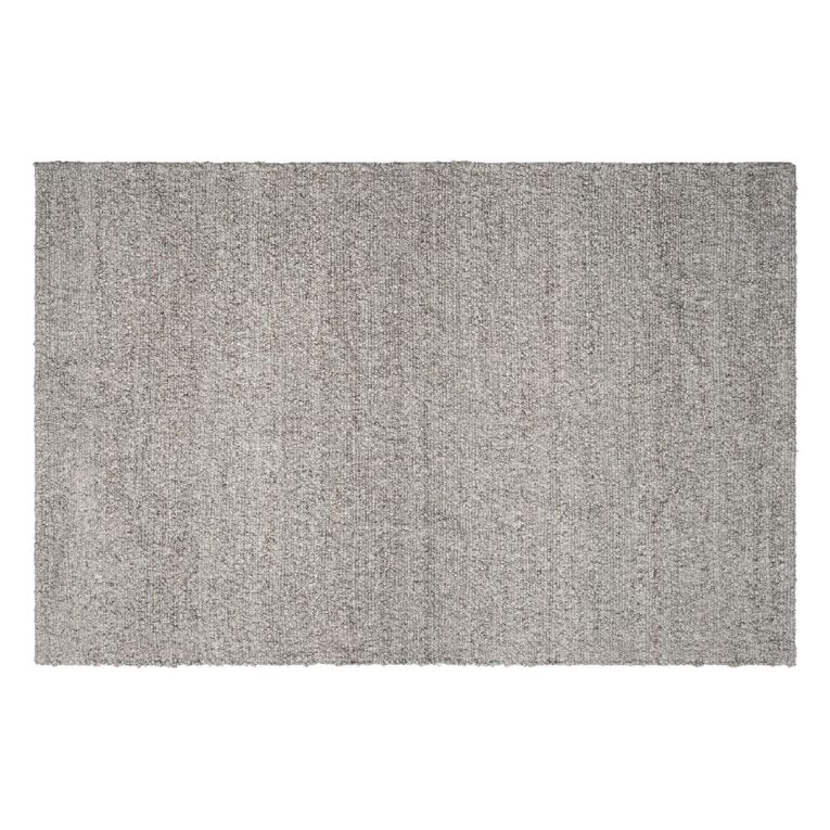 Living & Co Rug Wool Look Brown Mid 160cm x 230cm, , hi-res