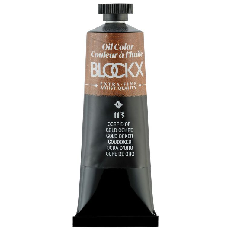 BLOCKX Oil Tube 35ml S1 113 Ochre Gold Gold, , hi-res