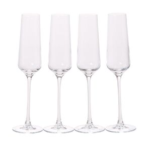 Living & Co Studio Flute Glass Clear 4 Pack