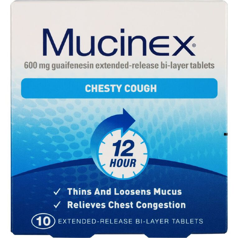 Mucinex Expectorant 12 Hour Tablets 10 Pack, , hi-res
