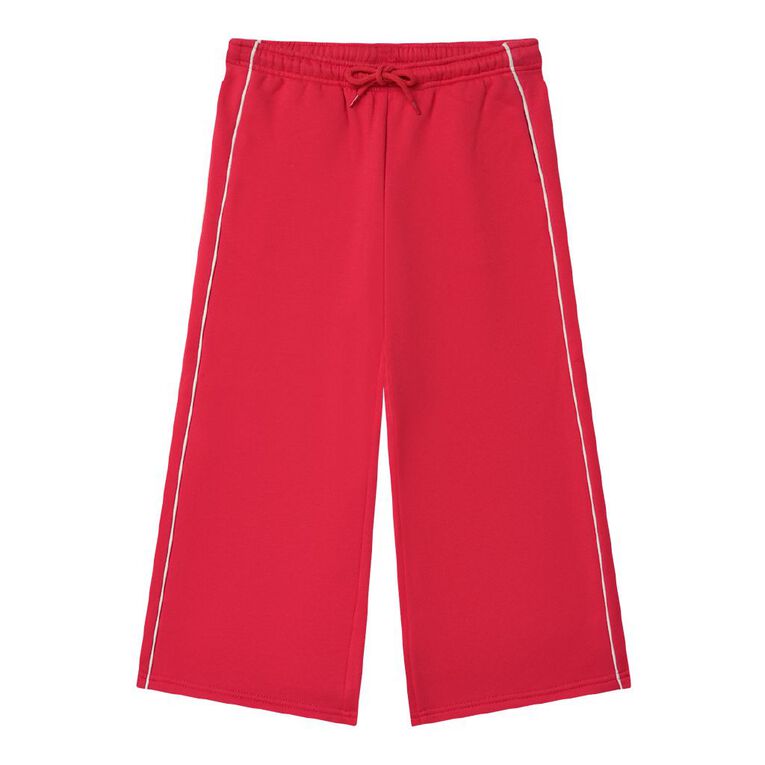 Young Original Contrast Wide Leg Trackpants, Red Mid, hi-res