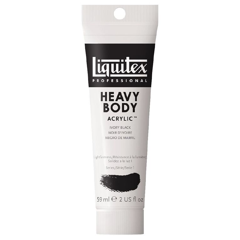 Liquitex Heavy Body Acrylic 59ml Ivory Black, , hi-res