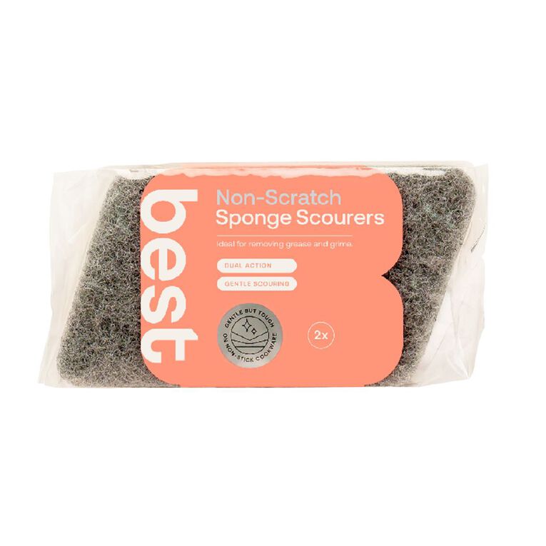 Best Dual Action Non Scratch Sponge Scourer 2 Pack