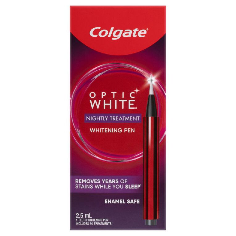 Colgate Optic White Nightly Treatment Whitening Wand 3% 1 Pack 2.5ml, , hi-res