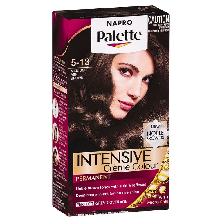 Napro Palette Hair Colour Medium Ash Brown 5-13, , hi-res