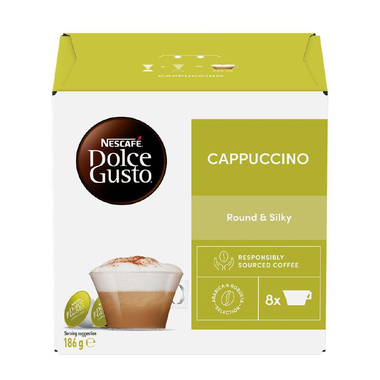 Nescafe Dolce Gusto Coffee Pods Cappuccino 16 Pack, , hi-res