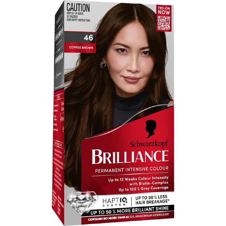 Schwarzkopf Brilliance Hair Colour Coffee Brown 46, , hi-res