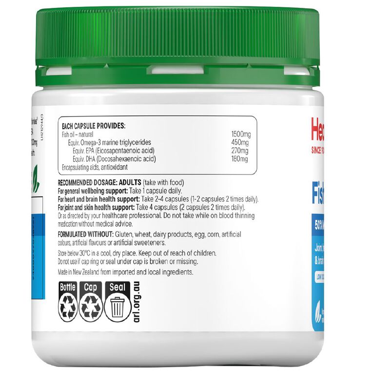 Healtheries 1500mg Fish Oil Tablets 150 Pack, , hi-res