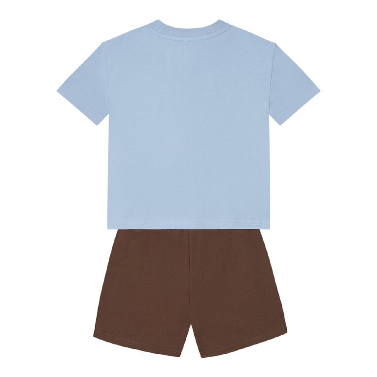 Moana Maui Boys' Tee and Short Pyjama Set, Blue Light, hi-res