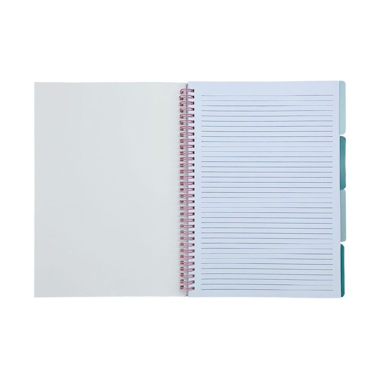 Uniti Clubhouse Softcover Notebook With Dividers A4 Pink, , hi-res