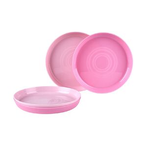 Living & Co Kids Plastic Plates Pink 4 Pack