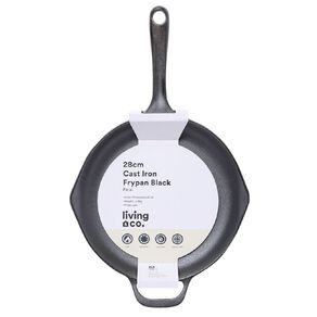Living & Co Cast Iron Frypan Black