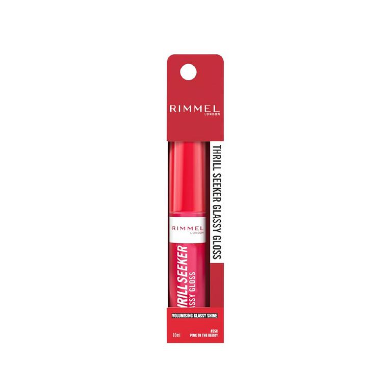 Rimmel C Thrill Seeker Glassy Gloss #350 Pink To The Berry, , hi-res