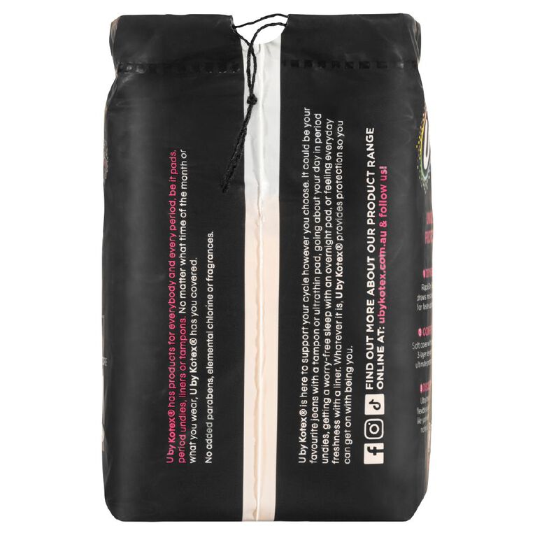 U By Kotex Ultra-thin Super Wings Pads 12 Pack, , hi-res