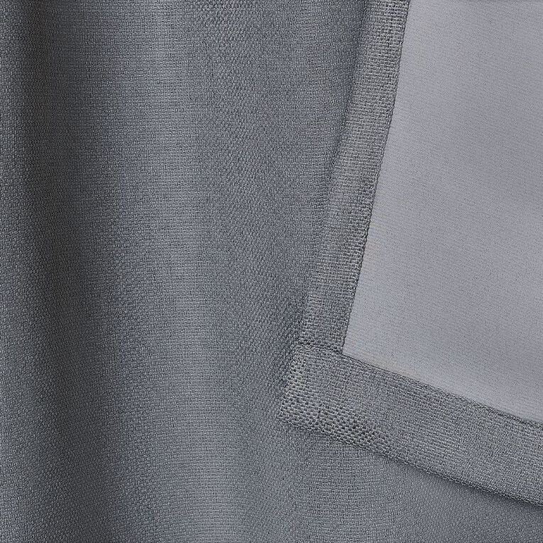 Living & Co Studio Curtains Charcoal 150-230cm Wide/160cm Drop, Charcoal, hi-res
