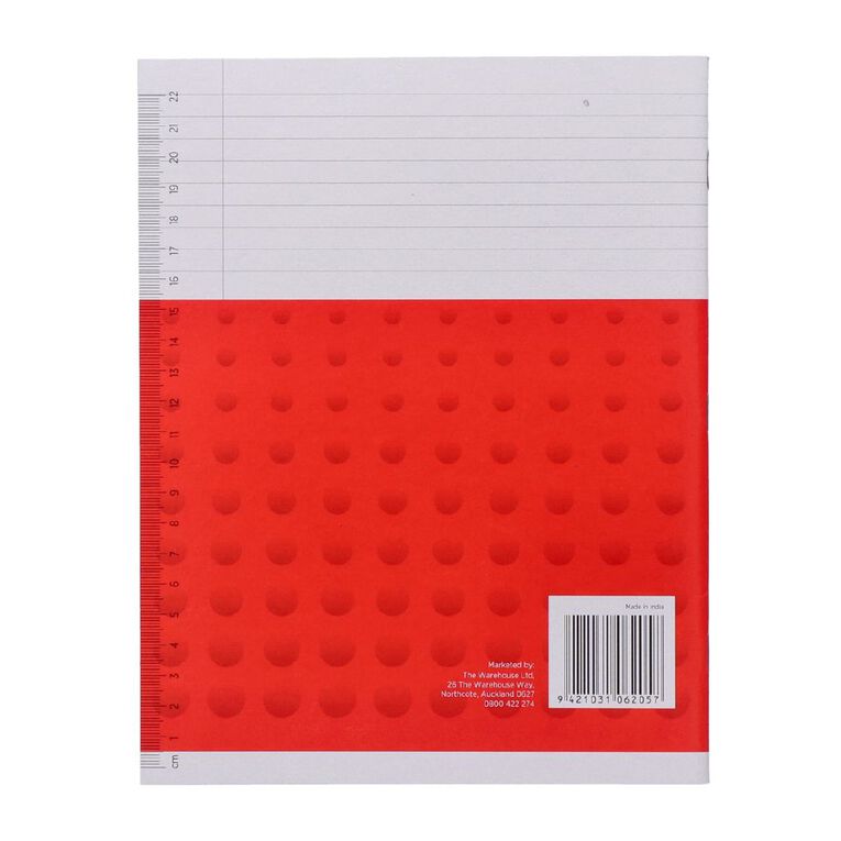 WS Exercise Book 1L4 7mm Ruled Nature 28 Leaf Red Mid, , hi-res