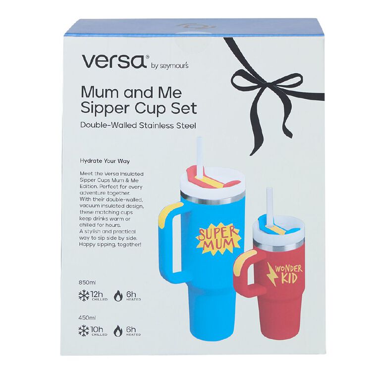 Seymours Versa Sipper Cup Mothers Day Twin Pack Super Mum, , hi-res