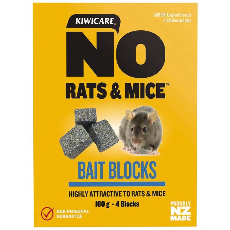 Kiwicare NO Rats & Mice Weatherproof Bait 160g, , hi-res