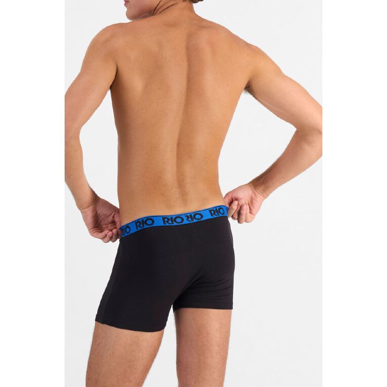 Rio Men's Hipster Trunks 3 Pack, Green/Black, hi-res