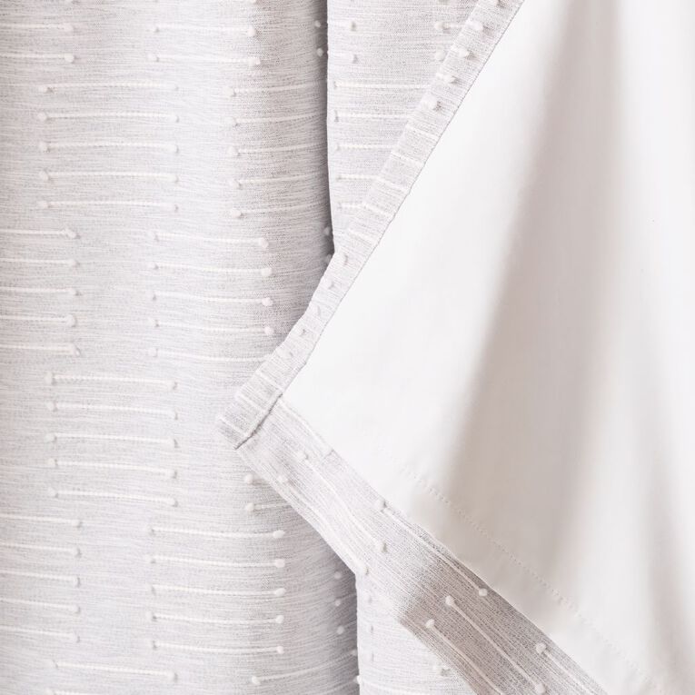 Living & Co Zarra Curtains Grey 150-230cm Wide/205cm Drop, , hi-res