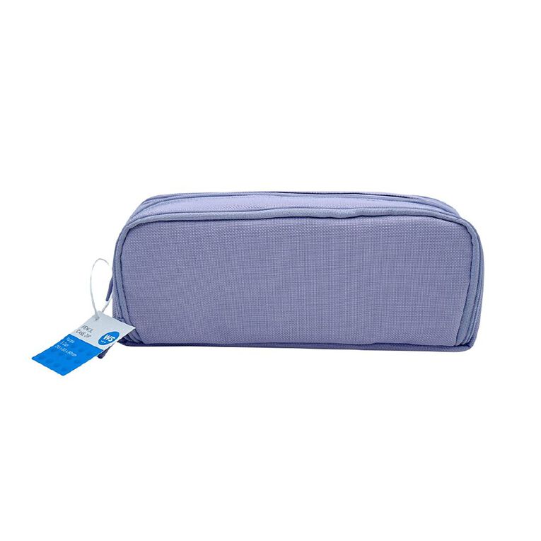 WS Ws Pencil Case With 3 Zips Purple Mid, , hi-res
