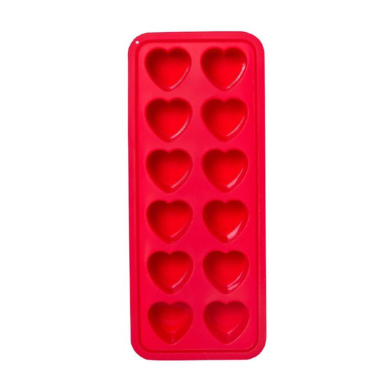Living & Co Heart Shaped Ice Tray Red, , hi-res