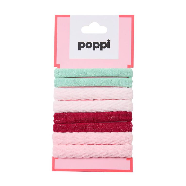 Poppi Hair Elastics in Tub Cherry And Mint 8 Pack, , hi-res