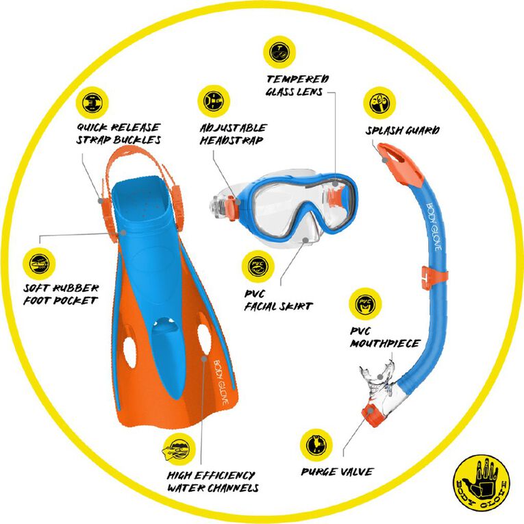 Body Glove Sorrento Youths Snorkeling Set L/XL, , hi-res