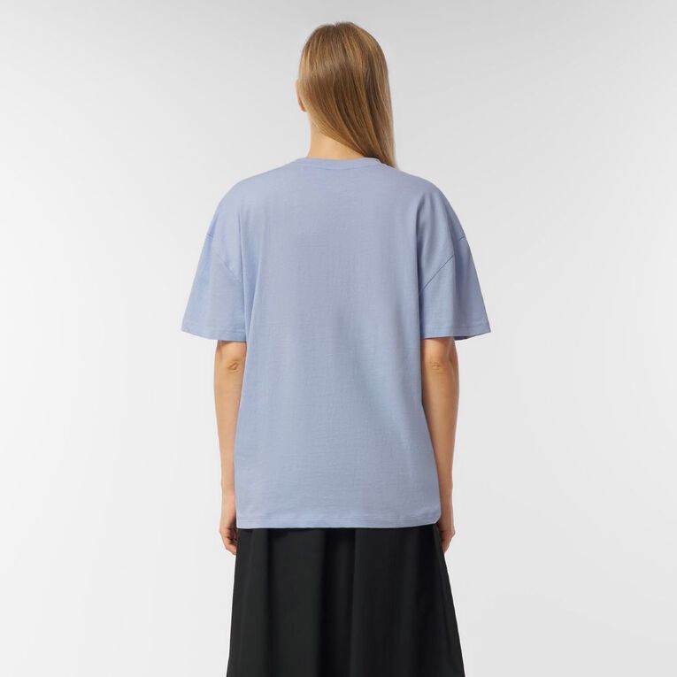 H&H Women's Short Sleeve Boyfriend Graphic Tee, Blue Light, hi-res