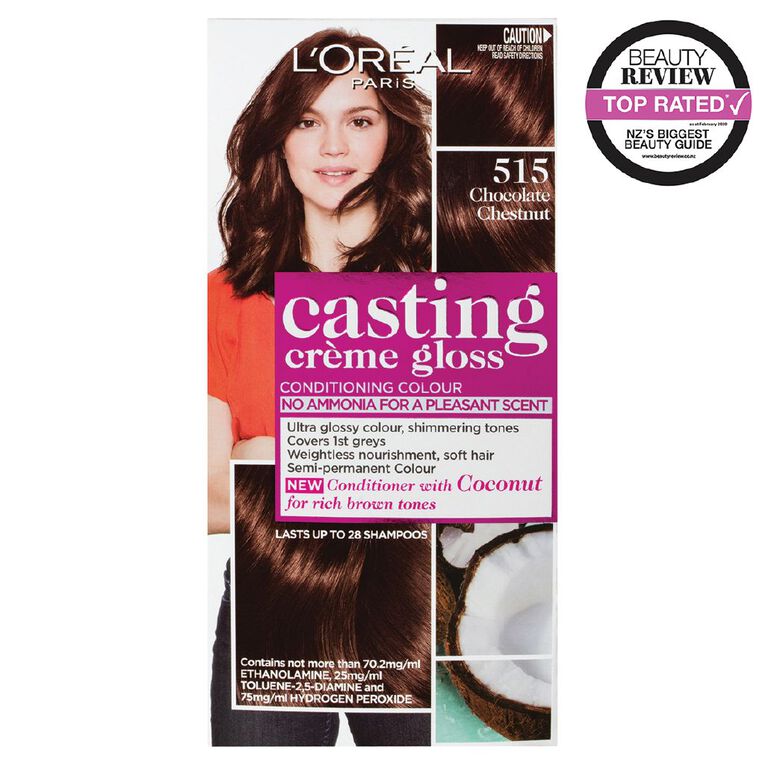 L'Oreal Paris Casting Creme Gloss Hair Colour Chocolate Chestnut 515, , hi-res